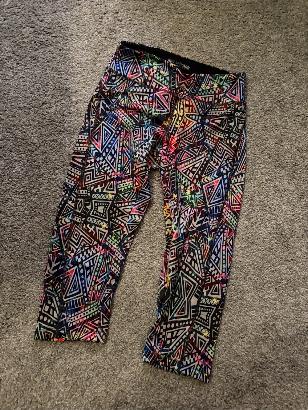 LuLaRoe Black Neon Geometric women’s Leggings